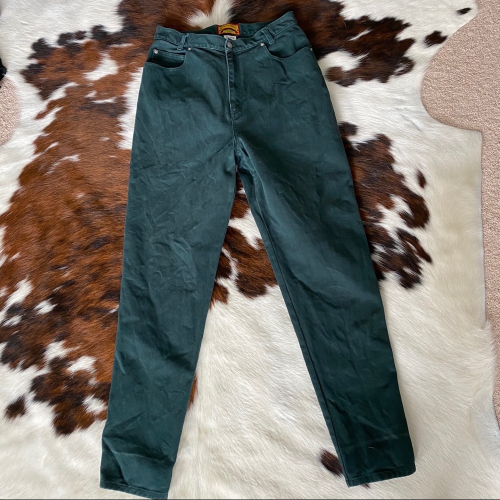 Vintage 90s Forest Green High Waist Jeans - Picture 4 of 4